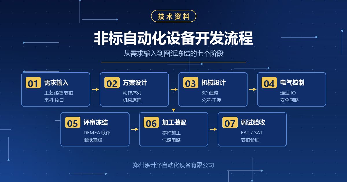 非标自动化设备开发流程七阶段 非标自动化设备开发流程:从需求输入到图纸冻结的七个阶段(图1)